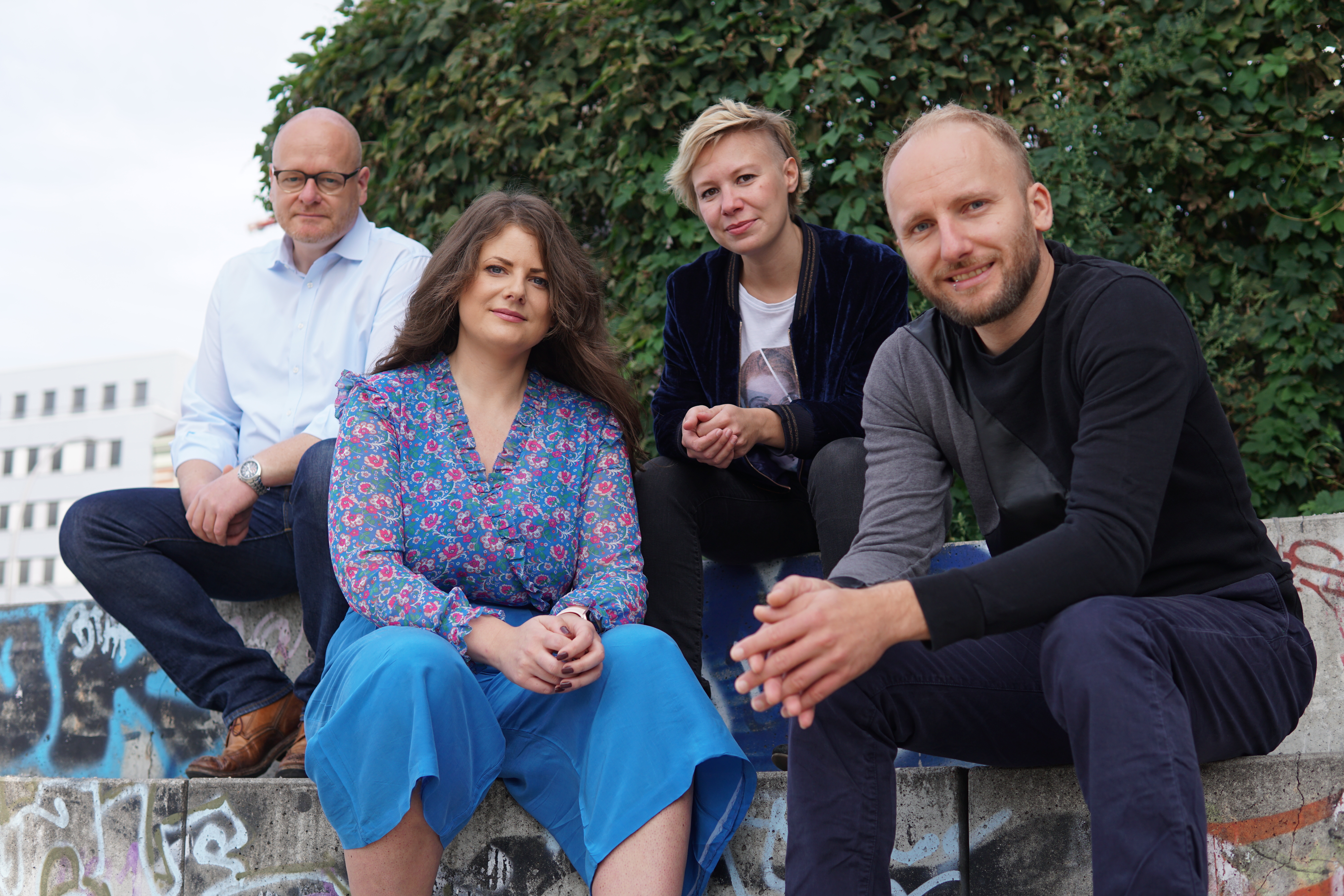 Kandidat:innen der FDP Xhain; Bernd Schlömer; Ann Cathrin Riedel; Marlene Heihsel; Michael Heihsel