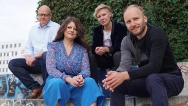 Kandidat:innen der FDP Xhain; Bernd Schlömer; Ann Cathrin Riedel; Marlene Heihsel; Michael Heihsel